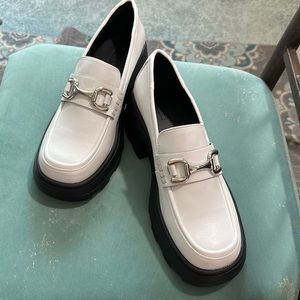 TOPSHOP White chunky loafers